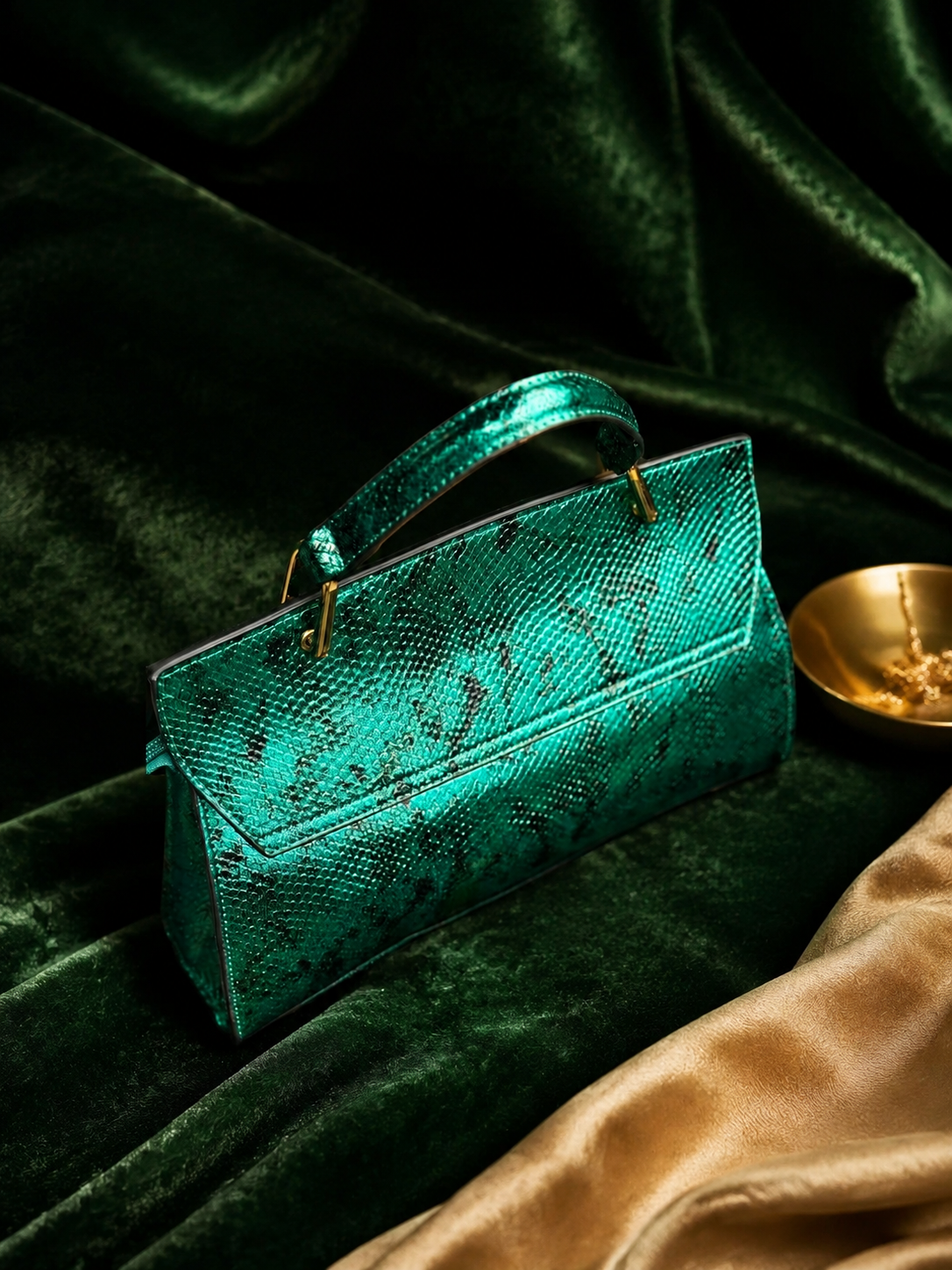 The Lustre Esme - Emerald Handbag