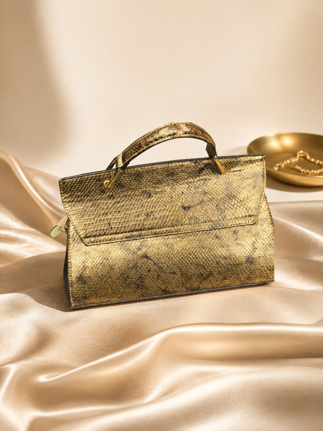 The Lustre Aurelia _Gold Handbag