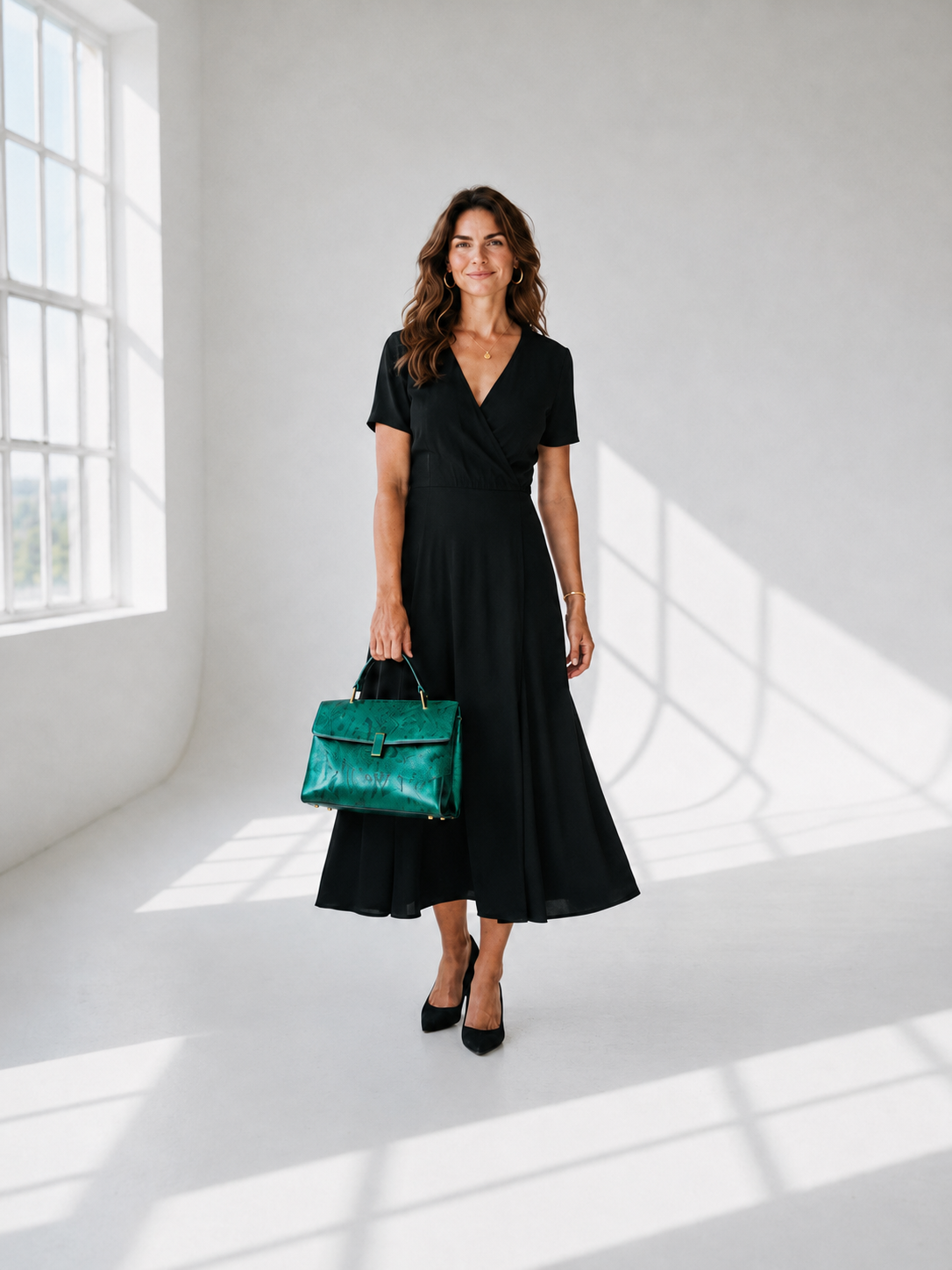 The Lustre Esme - Emerald Handbag